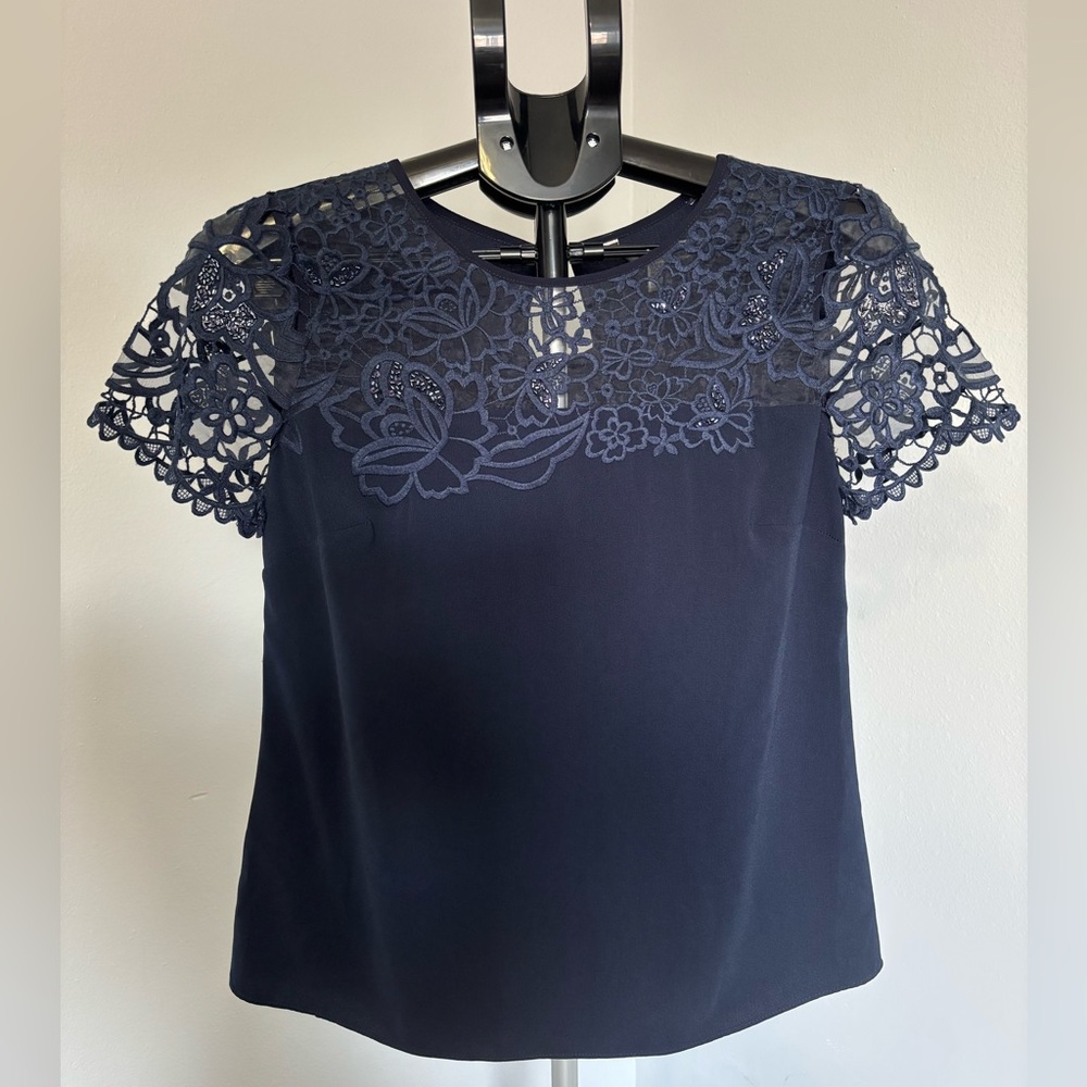 Coast Navy Laced Top